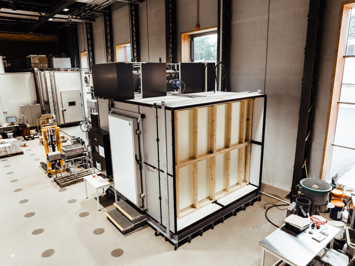 Special Climate Chamber for Testing Wall Segments at Taltech University in Tallinn, Estonia